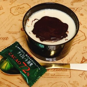 ココナッツクリームのチョコプリン